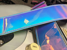 Load image into Gallery viewer, Summer Sunset Holographic Pink, Purple, and Blue Guitar Strap