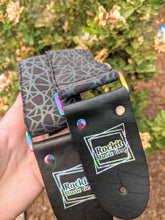 Load image into Gallery viewer, Scribbles Reflective Holographic With Limited Edition Colorful Hardware Handmade Guitar Strap