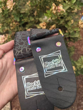 Load image into Gallery viewer, Scribbles Reflective Holographic With Limited Edition Colorful Hardware Handmade Guitar Strap