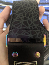 Load image into Gallery viewer, Scribbles Reflective Holographic With Limited Edition Colorful Hardware Handmade Guitar Strap