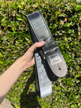 Load image into Gallery viewer, Vinyl Record Black and Gray Lenticular Guitar Strap