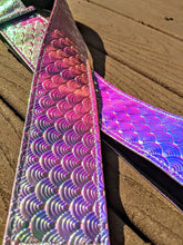Load image into Gallery viewer, Iridescent Mermaid Print Colors Handmade Guitar Strap