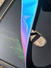 Load image into Gallery viewer, Summer Sunset Holographic Pink, Purple, and Blue Guitar Strap