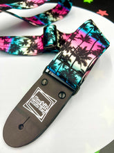 Load image into Gallery viewer, Summer Palm Trees Sunset Handmade Guitar Strap