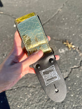 Load image into Gallery viewer, Cracked Gold Guitar Strap