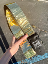 Load image into Gallery viewer, Cracked Gold Guitar Strap