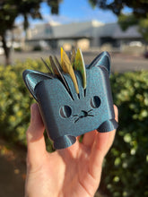 Load image into Gallery viewer, Purple/Blue Glitter Cat Guitar Pick Holder V3 3D Printed