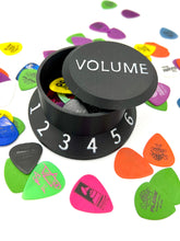 Load image into Gallery viewer, Oversized Knob Guitar Pick Holder - Custom Text on Lid