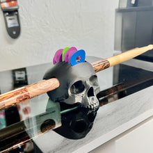 Load image into Gallery viewer, Mohawk Skull Guitar Pick and Drumstick Holder