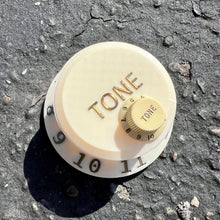 Load image into Gallery viewer, Aged White Guitar Knob Guitar Pick Holder