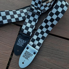 Load image into Gallery viewer, Black and White Checkered Strap w/ Vegan Ends