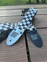 Load image into Gallery viewer, Black and White Checkered Strap w/ Vegan Ends