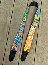 Load image into Gallery viewer, Holographic Cheetah Print Rainbow Guitar Strap
