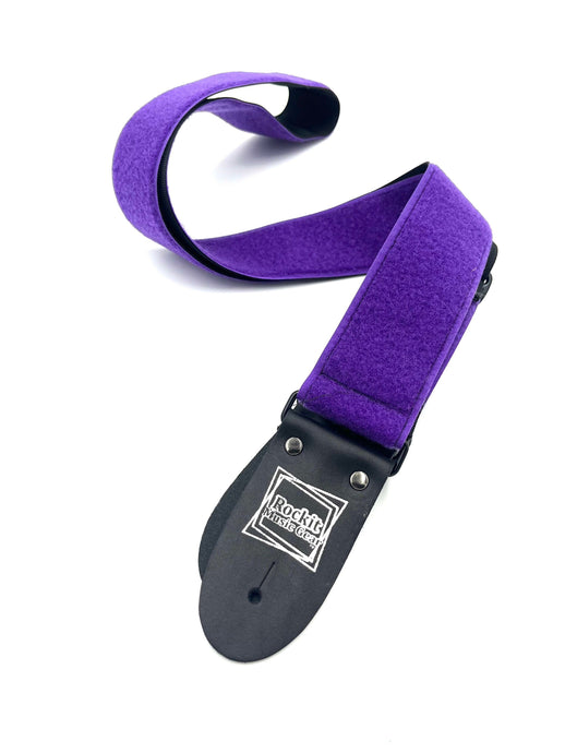 Hook and Loop Guitar Strap - Purple