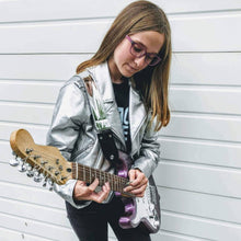Load image into Gallery viewer, Chrome Guitar Strap
