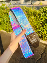 Load image into Gallery viewer, Iridescent Snake Guitar Strap