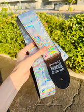 Load image into Gallery viewer, Holographic Silver Guitar Strap