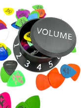 Load image into Gallery viewer, Oversized Knob Guitar Pick Holder - Custom Text on Lid
