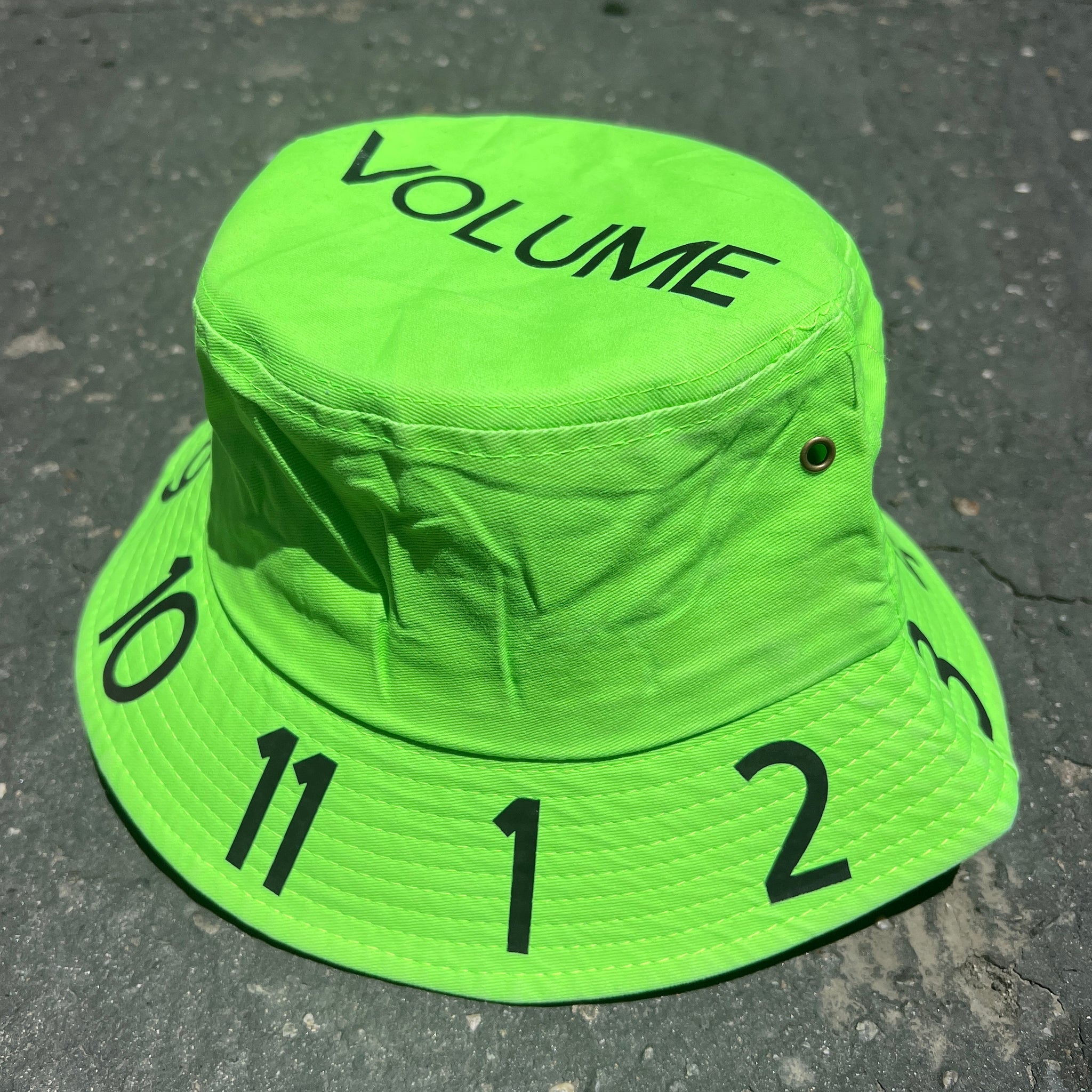 Neon Green Guitar Knob Bucket Hat