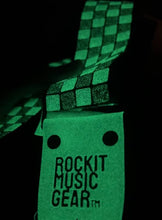 Load image into Gallery viewer, Rockit Music Gear Glow in the dark Checkers Guitar Strap
