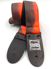 Load image into Gallery viewer, Thermochromic Black/Brown To Neon Orange Guitar Strap

