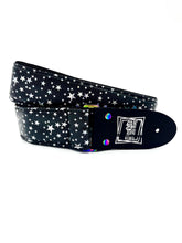 Load image into Gallery viewer, Holographic Stars Guitar Strap W/Rainbow Hardware Limited Edition
