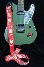 Load image into Gallery viewer, Remove Before Flight Red Guitar Strap
