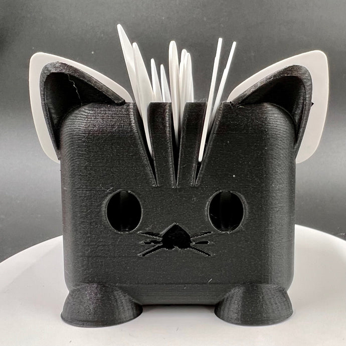 Cat Guitar Pick Holder - Black