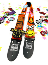 Load image into Gallery viewer, Hook and Loop Guitar Strap - Orange
