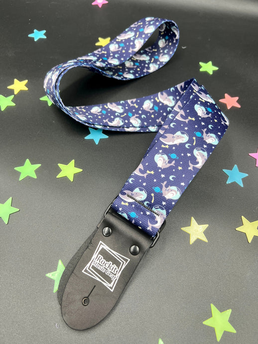 Sharks in Space Guitar Strap