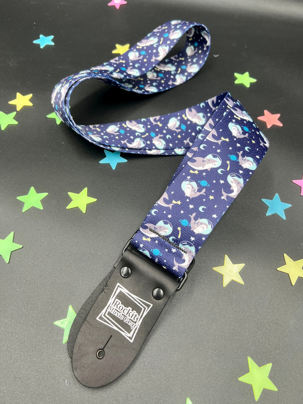 Sharks in Space Guitar Strap