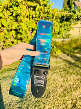 Load image into Gallery viewer, Holographic Blue Guitar Strap
