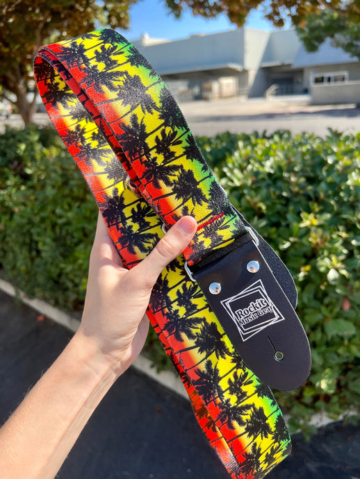 Rasta Palms Guitar Strap