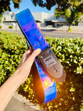 Load image into Gallery viewer, Iridescent Chrome w/ Rainbow Hardware Guitar Strap
