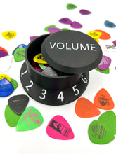 Load image into Gallery viewer, Oversized Knob Guitar Pick Holder - Custom Text on Lid
