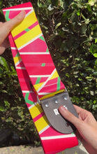 Load image into Gallery viewer, Neon Pink 90s 3” Wide Printed Bass Strap
