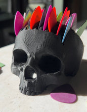 Load image into Gallery viewer, Picky Bank Mohawk Skull Pick Holder/Money Holder
