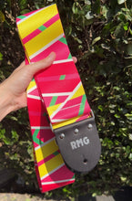 Load image into Gallery viewer, Neon Pink 90s 3” Wide Printed Bass Strap
