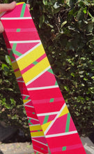 Load image into Gallery viewer, Neon Pink 90s 3” Wide Printed Bass Strap
