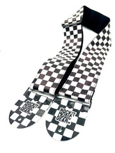 Load image into Gallery viewer, Checkered Black and White 3” Wide Bass Strap
