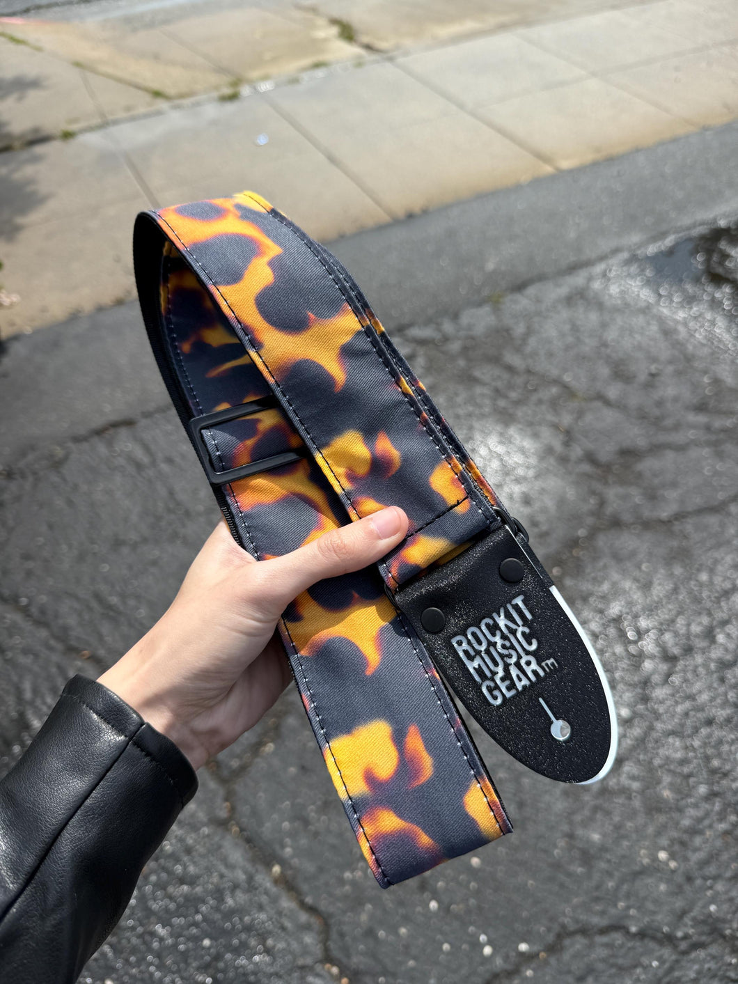 Guitar Pick Pattern Guitar Strap - Tortoise Shell