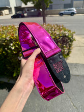 Load image into Gallery viewer, Magenta Chrome Guitar Strap
