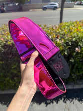 Load image into Gallery viewer, Magenta Chrome Guitar Strap
