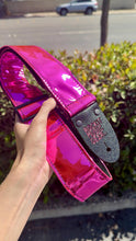 Load image into Gallery viewer, Magenta Chrome Guitar Strap
