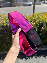 Load image into Gallery viewer, Magenta Chrome Guitar Strap
