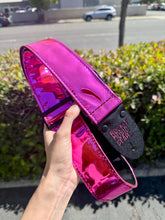 Load image into Gallery viewer, Magenta Chrome Guitar Strap
