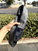 Load image into Gallery viewer, Shadow Cheetah Vegan Guitar Strap Black &amp; Silver Textured Fade – Adjustable Bass Guitar Strap
