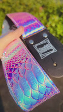 Load and play video in Gallery viewer, Iridescent Snake Guitar Strap
