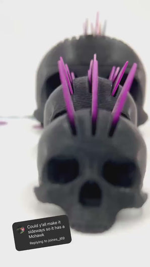 Mohawk Skull Guitar Pick Holder - Many sizes and styles to choose from