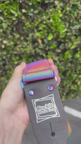 Rainbow Lenticular W/Rainbow Hardware Guitar Strap Limited Edition